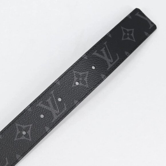 LOUIS VUITTON Eclipse 35 MM Ceinture LV Printed Initials Belt M0450 Auth 135028A - Picture 5 of 12